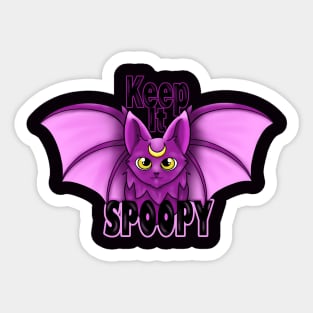 Purple Bat Keep it Spoopy Sticker